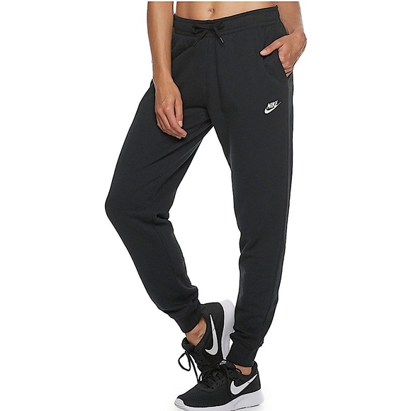 Nike | Pants u0026 Jumpsuits | Nike Sportswear Essential Fleece Sweatpants  Joggers Black White M Nwt | Poshmark
